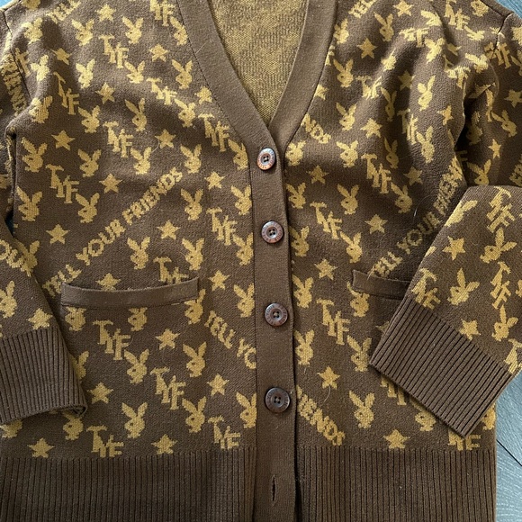 TELL YOUR FRIENDS x Playboy Thompson Cardigan sz XS - Picture 1 of 5